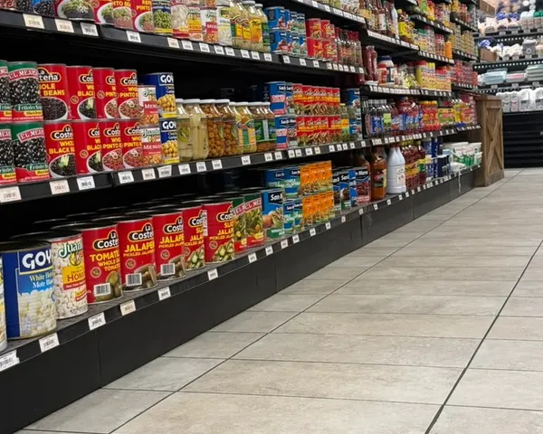 Canned goods aisle
